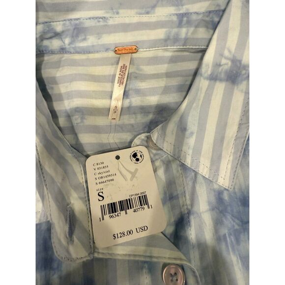 Free People Revolve Nola Shirt Dress in Cornflower Blue Tie Dye Size S NWT - Picture 5 of 7